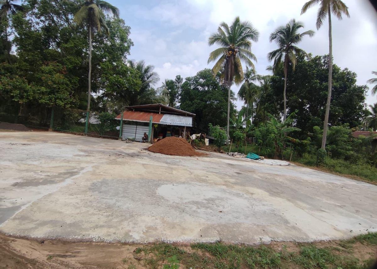 Husk drying yard in Kurunegala, Sri Lanka